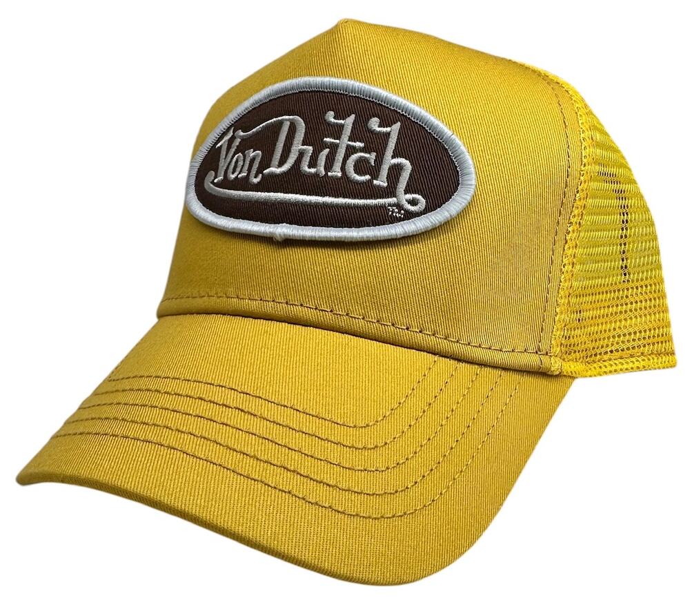 Von Dutch Trucker Hat Original Gold Snapback Cap